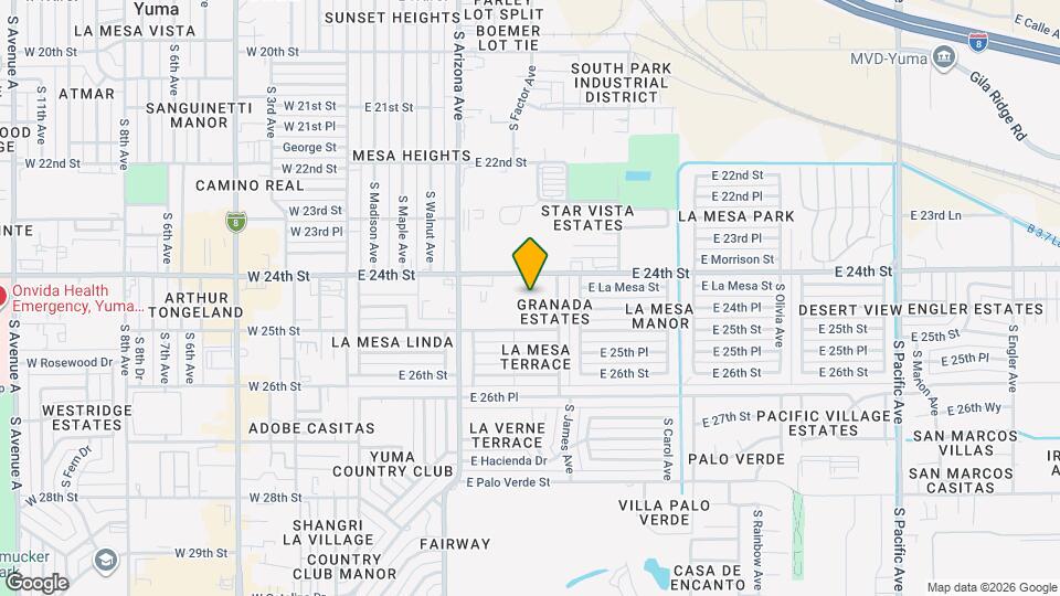 730 E 24th Pl Map and Location Details