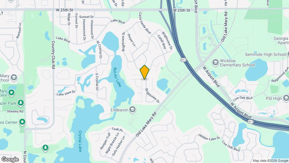 820 Brightview Dr Mapa y Detalles de la Ubicación