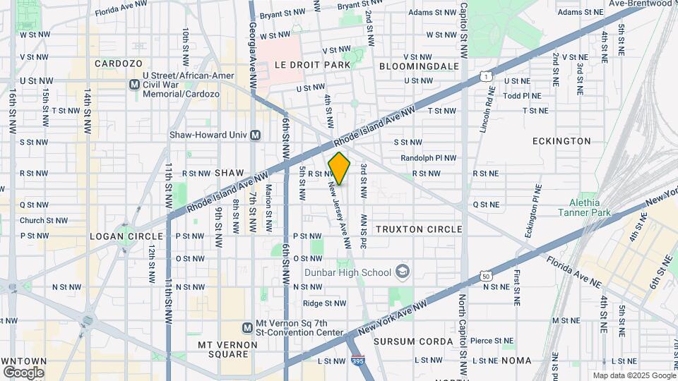 1621 New Jersey Ave NW Map and Location Details