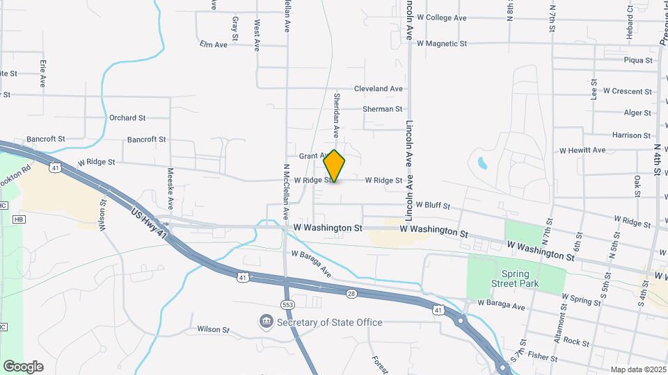 1007 E Ridge St Map and Location Details