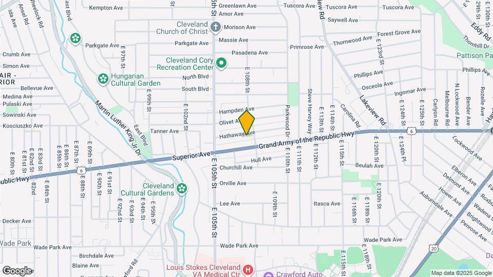 10714 Hathaway Ave Map and Location Details