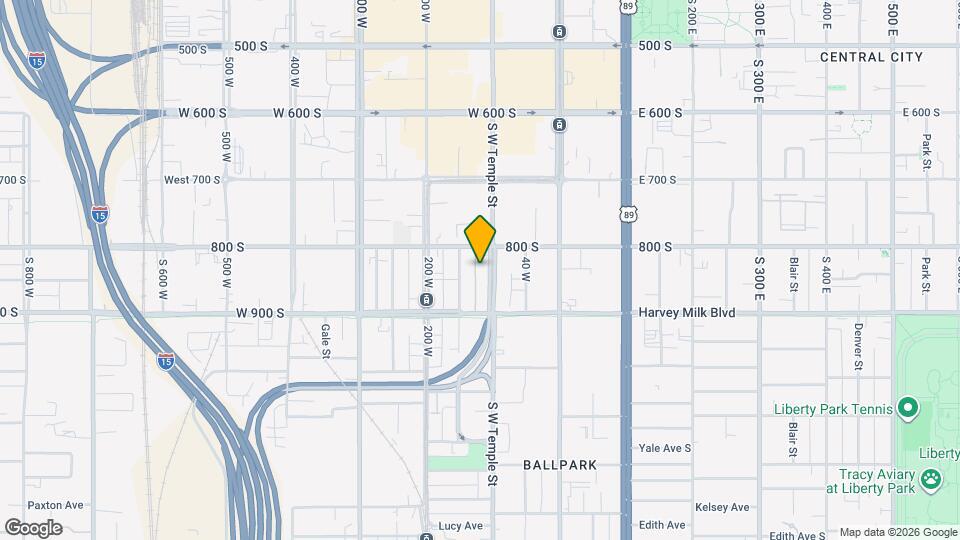 826 S West Temple, Unit C Map and Location Details