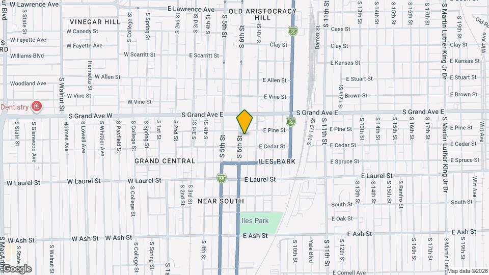 1512 S 6th St, Unit 1512 Top Unit Map and Location Details