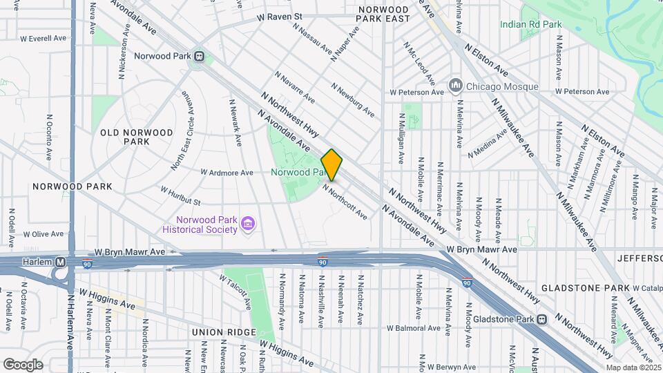 5721 N Northcott Ave Map and Location Details