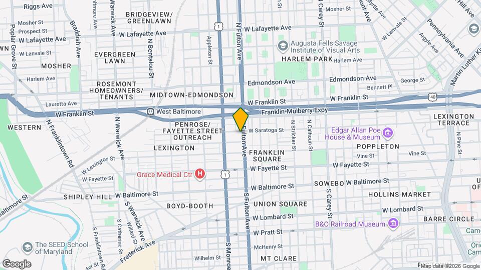 244 N Fulton Ave Map and Location Details