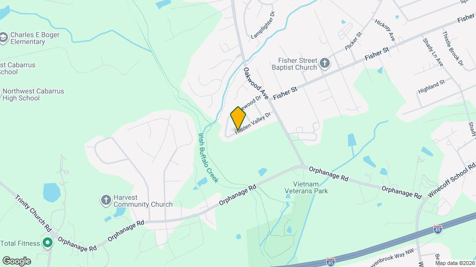 1367 Hidden Valley Dr Map and Location Details