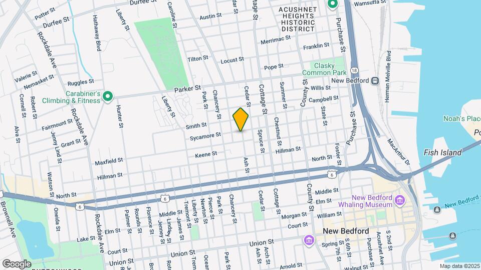 447 Ash St Map and Location Details