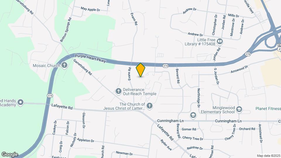 1655 Evans Rd Map and Location Details