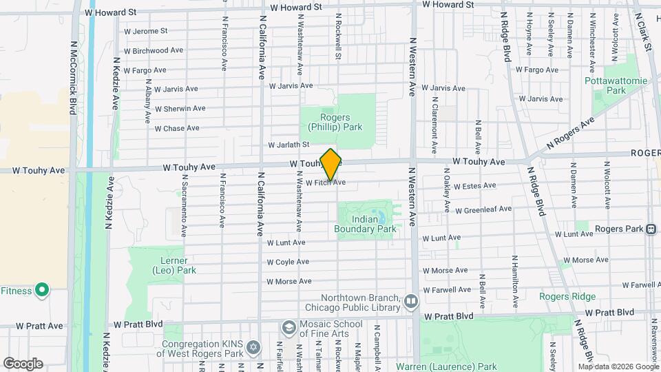 2607 W Fitch Ave Map and Location Details