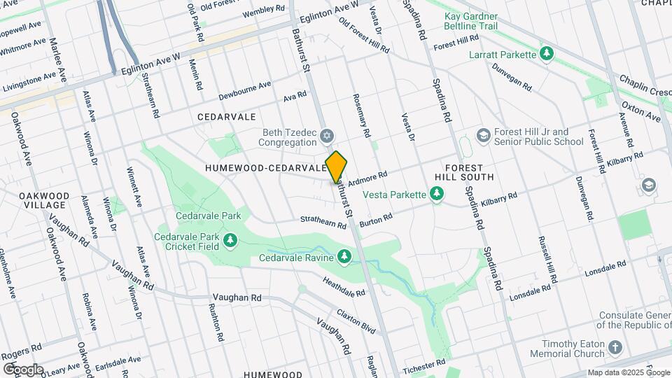 1648 Bathurst St Map and Location Details