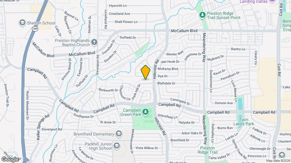 16923 Park Hill Dr Map and Location Details