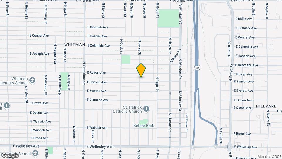 5416 N Lacey St Map and Location Details