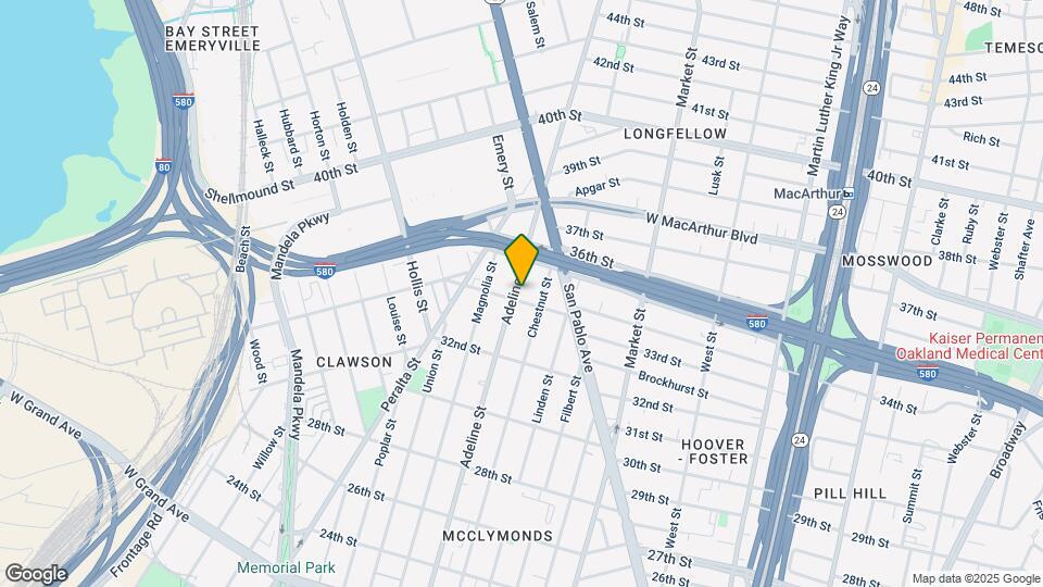 3404 Adeline St Map and Location Details