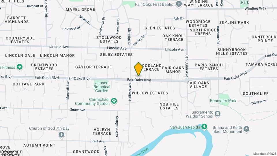 8719-8725 Fair Oaks Blvd Map and Location Details