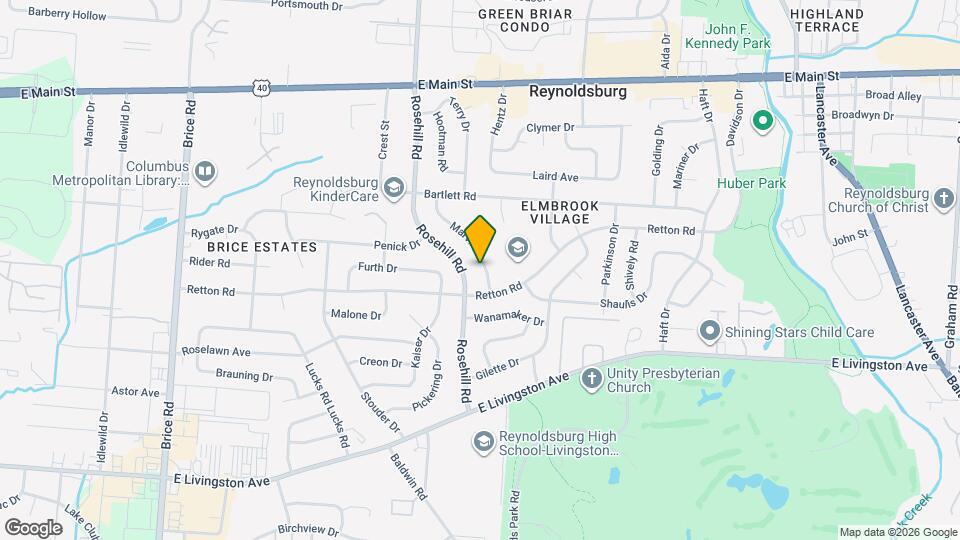 1609 Marvin Dr Map and Location Details