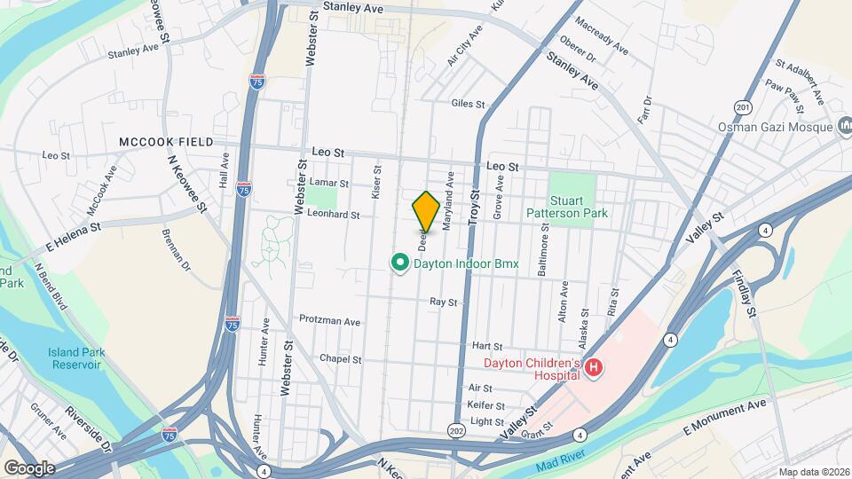 532 Deeds Ave Map and Location Details