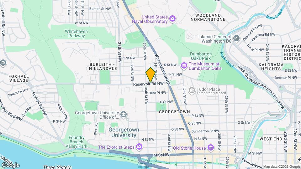 3418 Reservoir Rd NW Map and Location Details