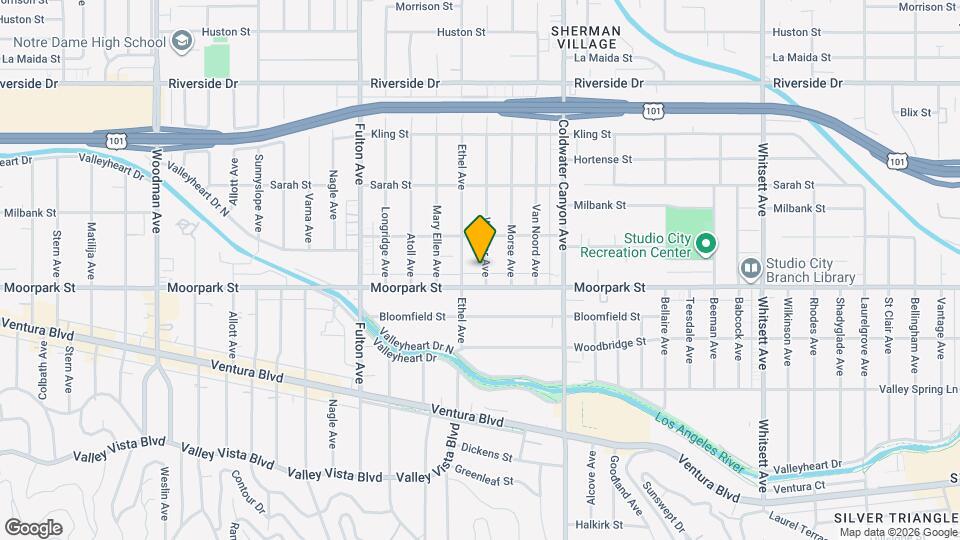 Stunning Remodeled 4 Bedroom House with Large Front Yard, Garage, Pool & Spa in Studio City!, Unit D103 Map and Location Details