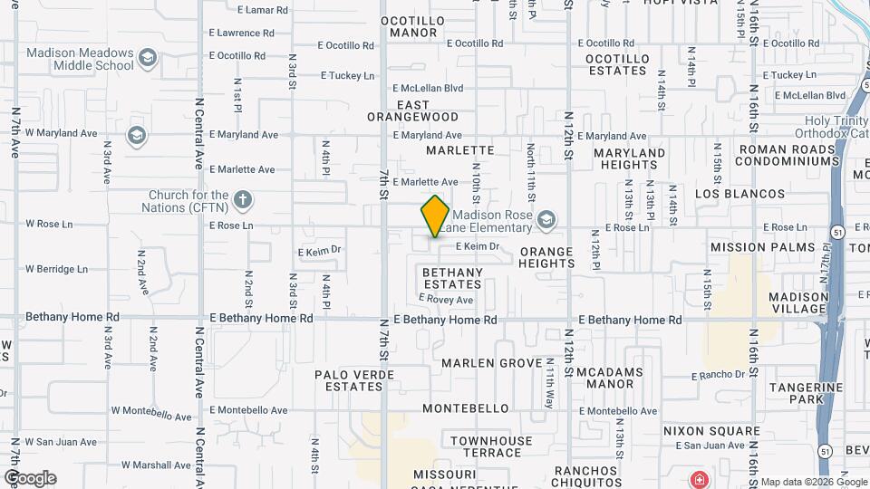 6136 N 9th St Mapa y Detalles de la Ubicación