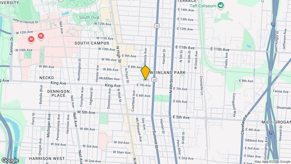 1368 Indianola Ave Map and Location Details