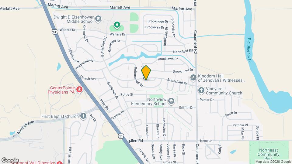 2421 Brook Ln Map and Location Details