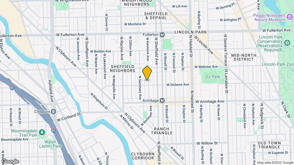 2108 N Kenmore Ave, Unit 1f Map and Location Details