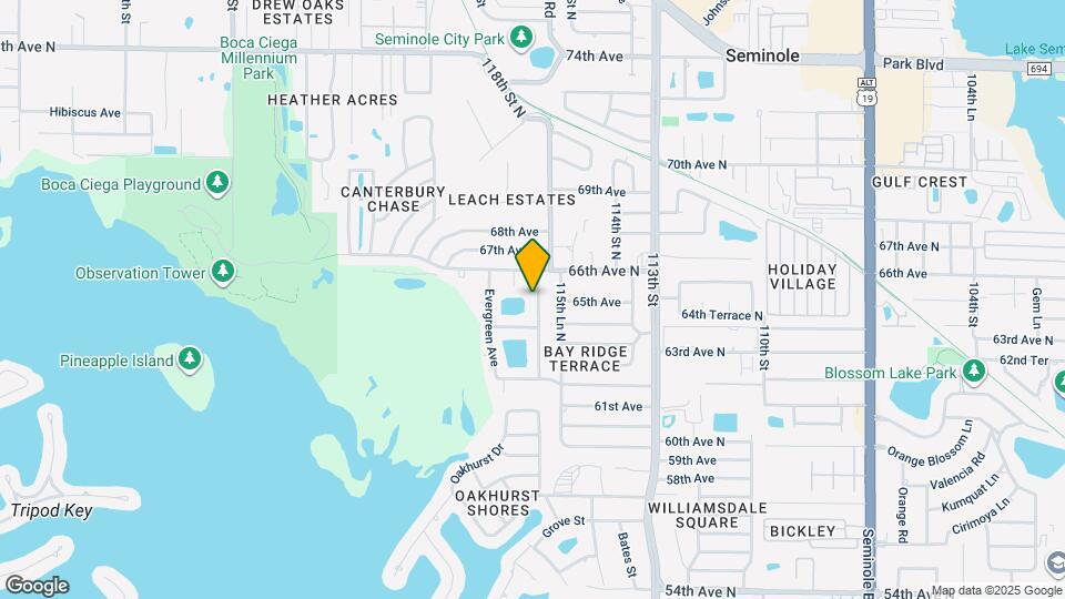 6524 Hillside Ave Map and Location Details