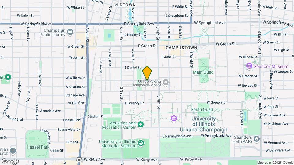 301 E Chalmers Map and Location Details