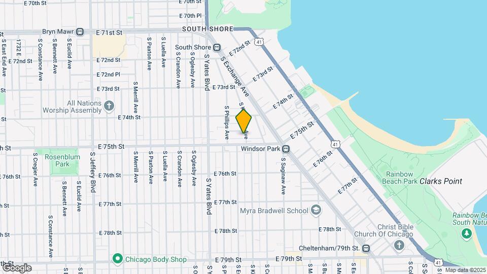 7446 S Kingston Ave Map and Location Details