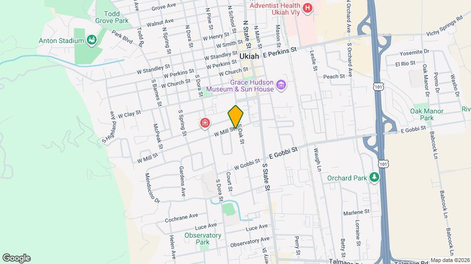 327 W Mill St, Unit #B Mapa y Detalles de la Ubicación