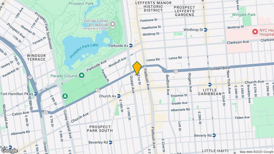 100 E 21st St Mapa y Detalles de la Ubicación