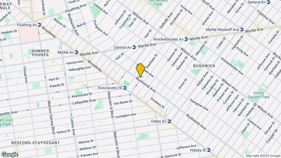 849 Bushwick Ave Map and Location Details