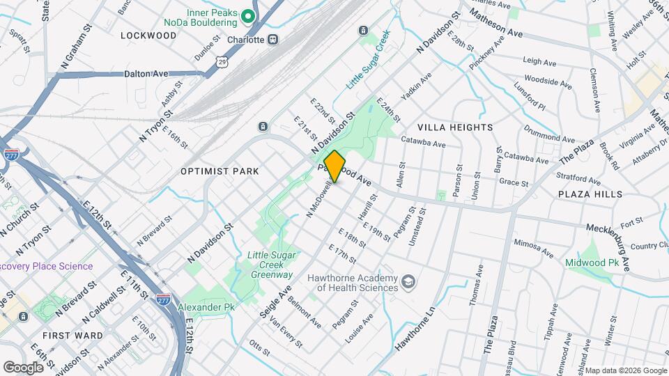 808 E 20th St Map and Location Details