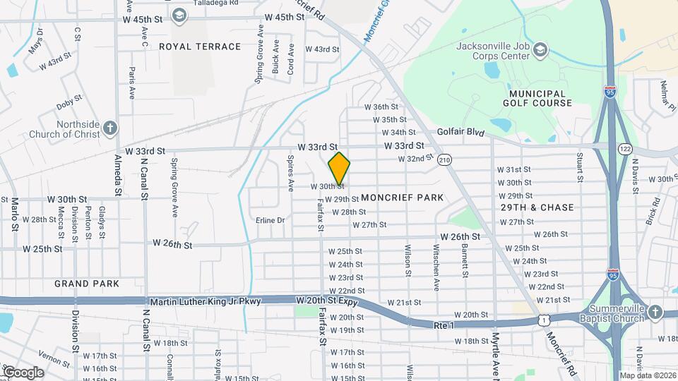 1722 W 30th St Map and Location Details