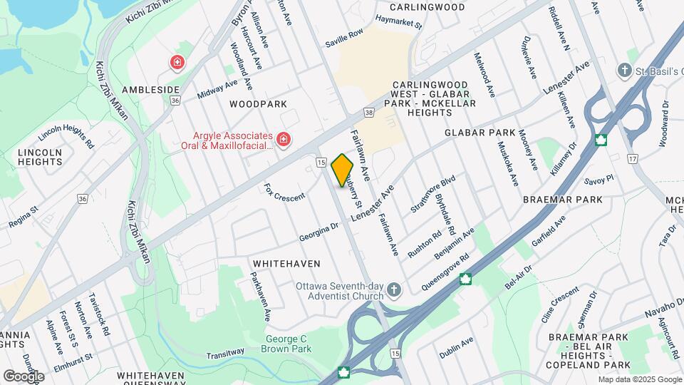 865 Woodroffe Ave Map and Location Details