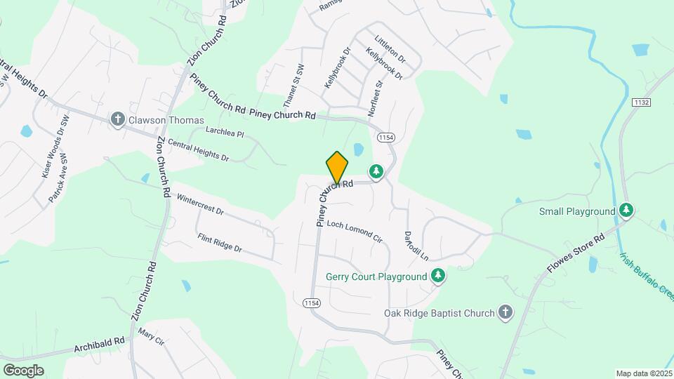 1039 Piney Church Rd Mapa y Detalles de la Ubicación