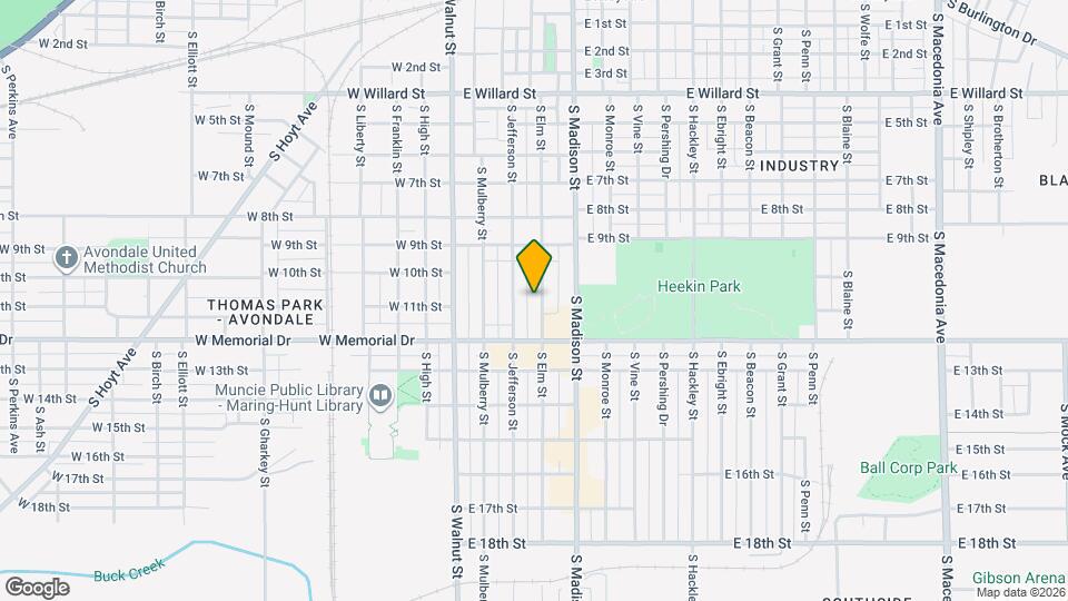 1721 S Elm St Map and Location Details