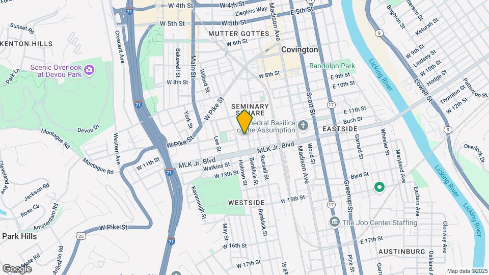 1107-1115 Banklick St Mapa y Detalles de la Ubicación