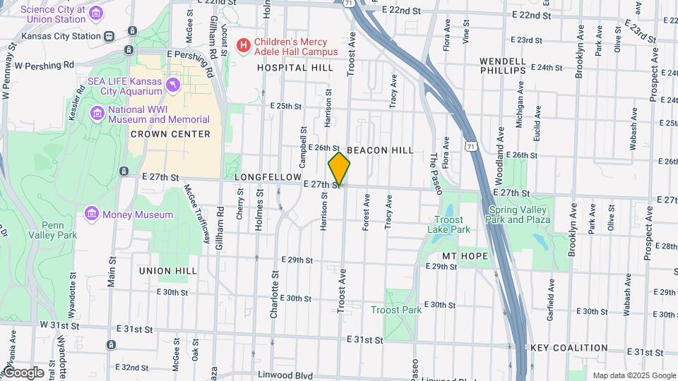 2702-2706 Troost Ave Map and Location Details