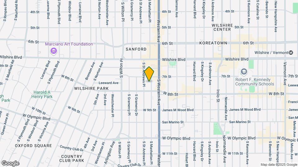 723 S Manhattan Pl Map and Location Details