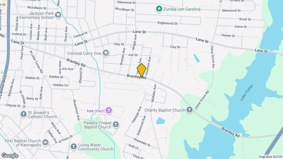 2114 Brantley Rd Map and Location Details