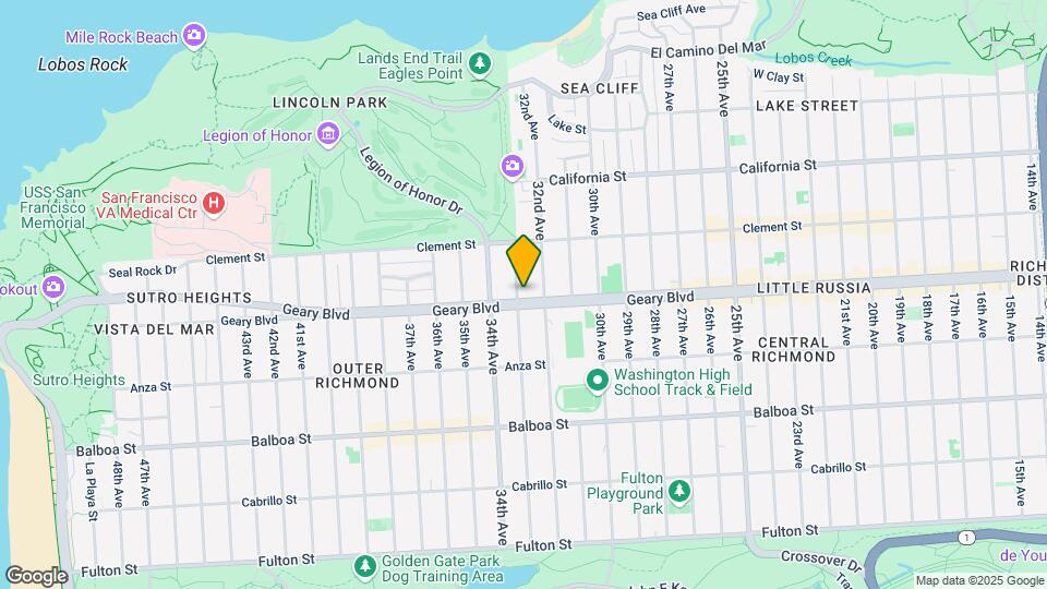 6850 Geary Blvd Mapa y Detalles de la Ubicación
