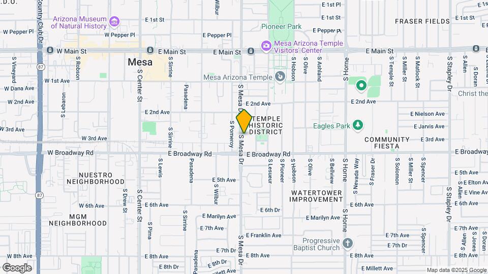 213-223 S Mesa Dr Mapa y Detalles de la Ubicación