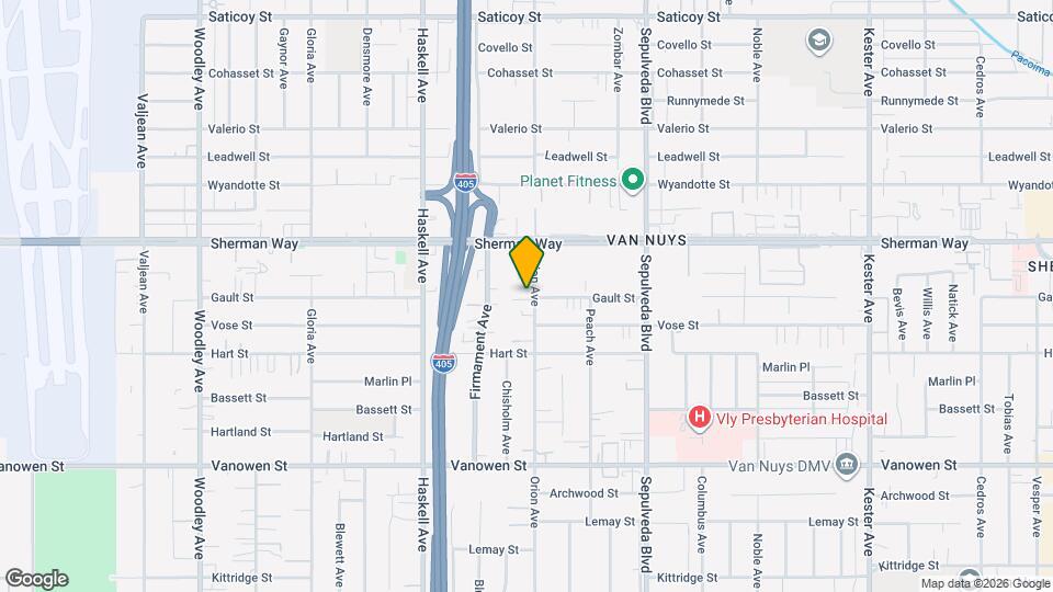 7105 Orion Ave Mapa y Detalles de la Ubicación