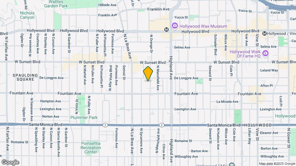 1345 N Orange Dr, Unit 9 Map and Location Details