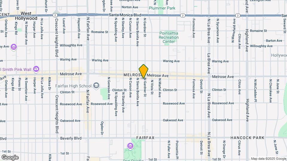637 N Gardner St Mapa y Detalles de la Ubicación