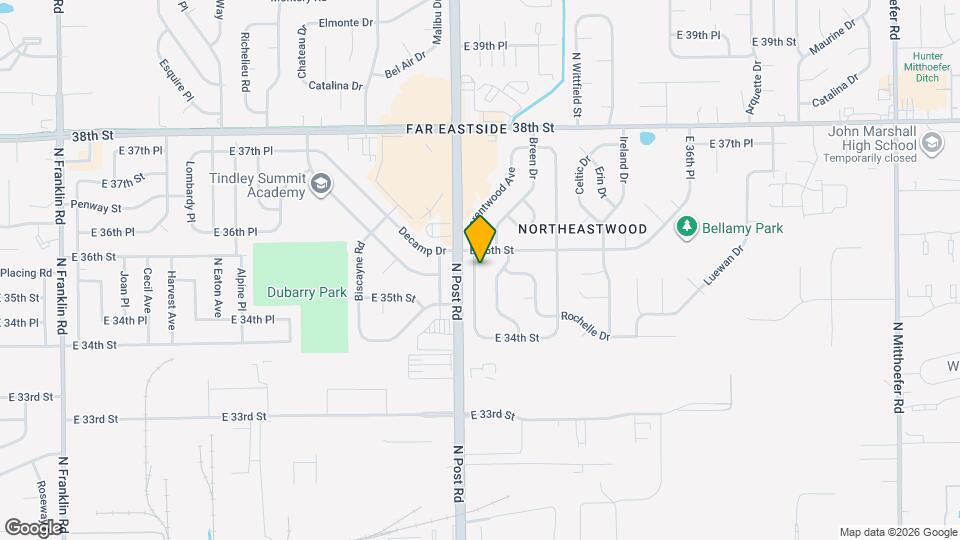 3535 N Brentwood Ave Map and Location Details