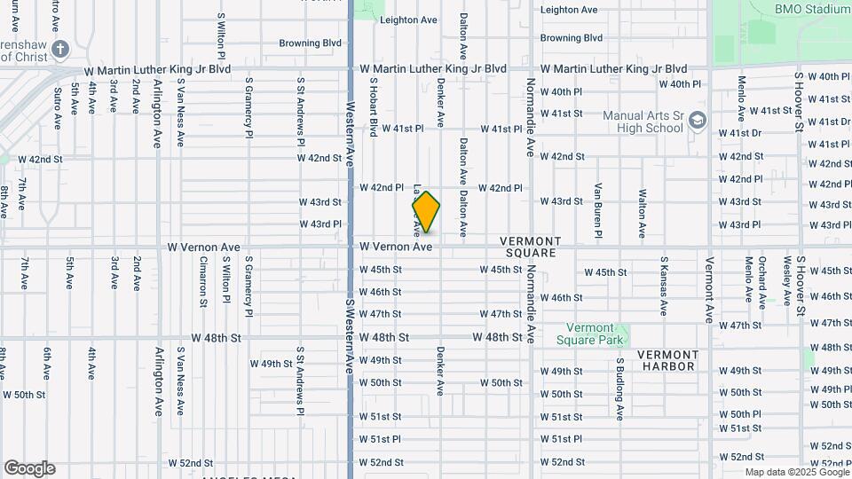 1551 W Vernon Ave Map and Location Details