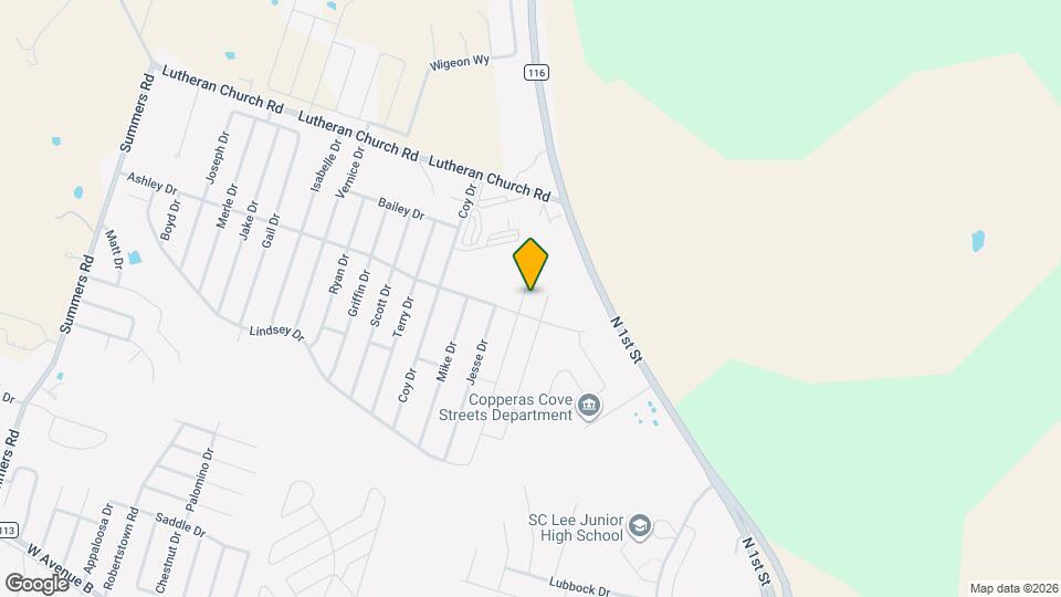 1165 Lindsey Dr, Unit B Map and Location Details