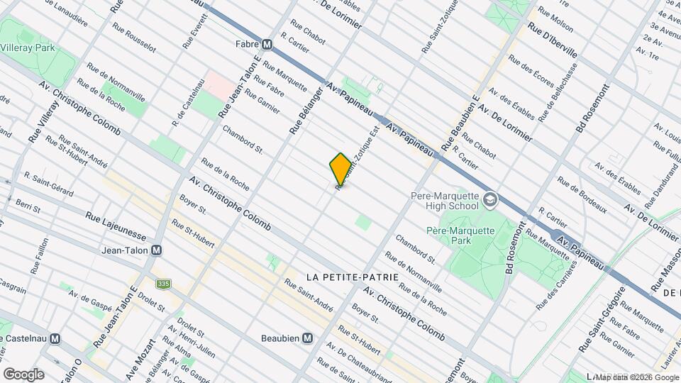 1312 Saint-Zotique Rue E Map and Location Details